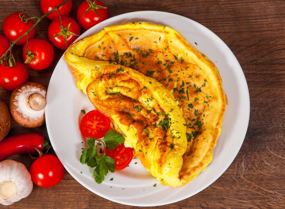 omelette with tomatoes eggs diet food