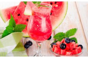 Watermelon drink in the watermelon diet menu for weight loss in a week