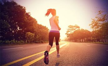 Cardio exercise, such as running, helps burn leg fat. 